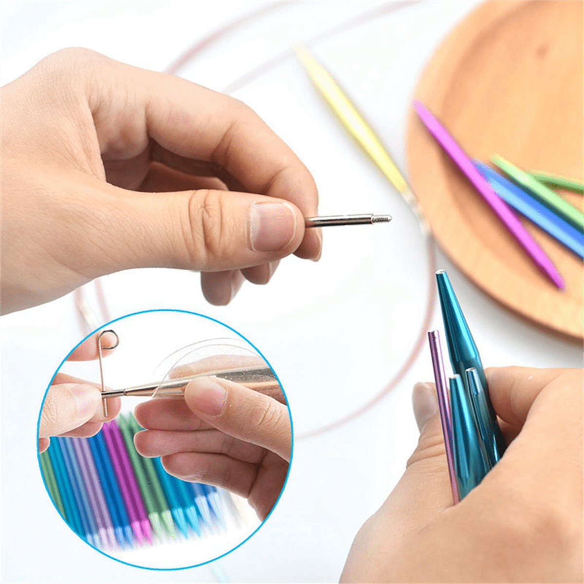 Circular Needle Set Aluminum Oxide Removable and Interchangeable Circular Needle DIY Knitting Tool Sweater Needle Set