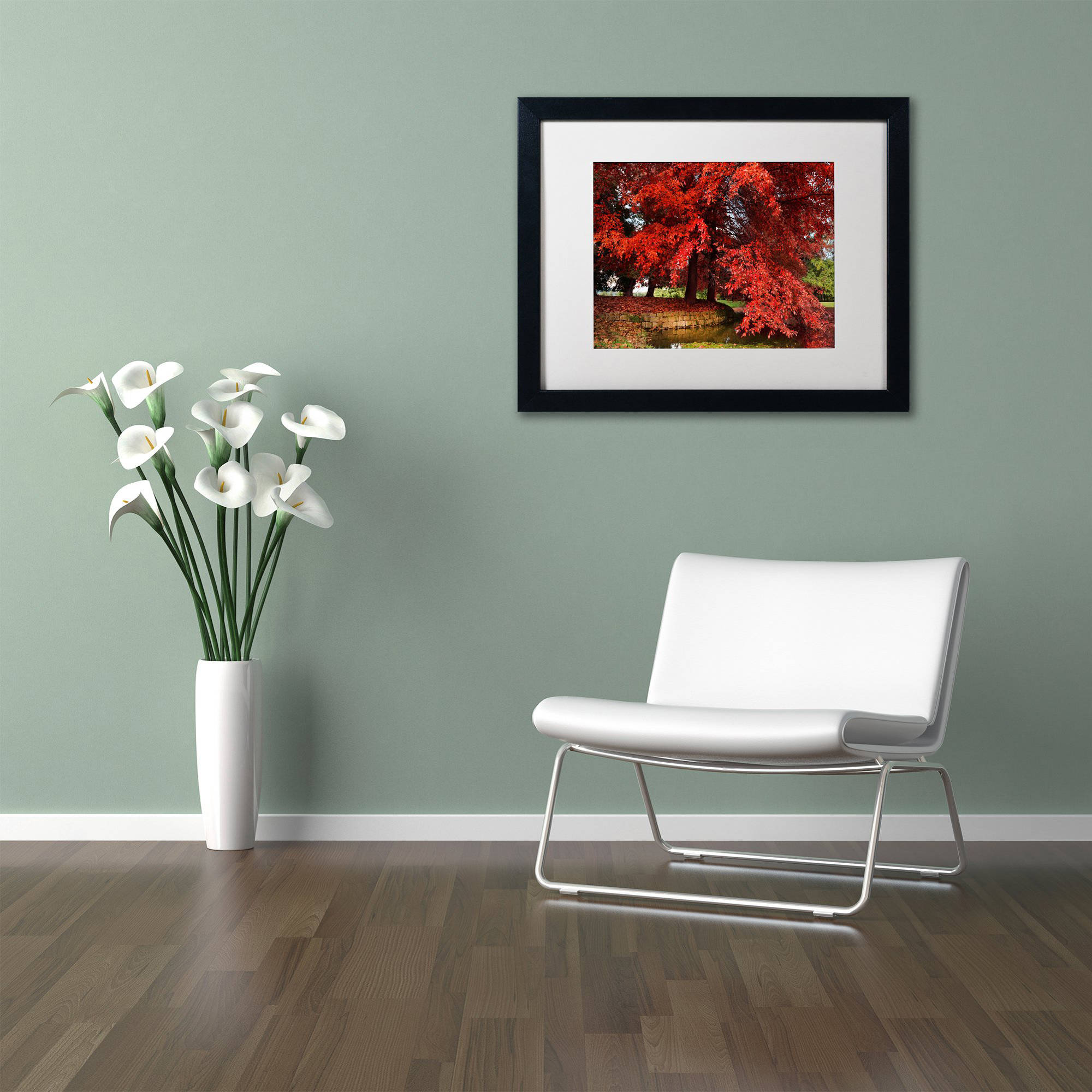Trademark Fine Art "October" Canvas Art by Philippe Sainte-Laudy White Matte, Black Frame