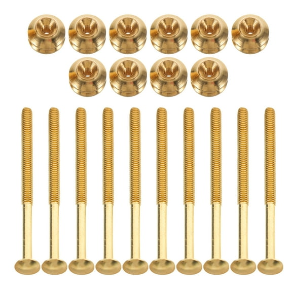 FRCOLOR 10 Sets Long Screws And Brass Nuts Bolts Set For Teapot Knob Replacement Ideal For Furniture And Metal Repairs Household