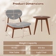 thumbnail image 3 of Gymax Accent Chairs Set of 2 w/ Side Table Living Room Chairs w/ Solid Wood Frame Gray, 3 of 10