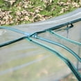 thumbnail image 6 of 11' X 3' X 2.5' Mini Greenhouse,Two Doors, The Greenhouse Tent Provides Four Zipper Doors, Portable Tunnel GreenHouse with Roll-Up Zippered Doors, UV Waterproof Cover, Steel Frame, Clear, 6 of 9