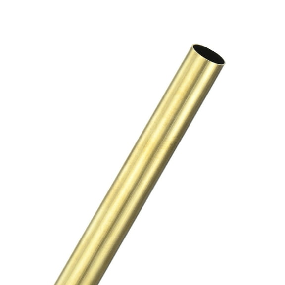 Uxcell 1-Pack Brass Round Tube, 13mm OD 0.5mm Thick 200mm Length Straight Pipe Tubing