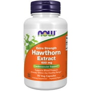 NOW Supplements, Hawthorn Extract 600 mg, Extra Strength, Cardiovascular Support*, 90 Veg Capsules