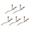 thumbnail image 1 of Unique Bargains 10Sets 4mm Embouts de Cordon en Cuir avec Fermoirs à Homard et Chaîne de Rallonge pour Bricolage, Ton Bronze, 1 of 7