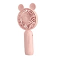 thumbnail image 2 of DOLITY Mini Hand Held Fan Personal Desk Table Fan with Base for Traveling Outdoor Multifunctional Adjustable 3 Speeds Small Personal Fan Table Fan pink with cat ear, 2 of 9