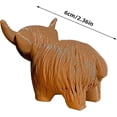 thumbnail image 2 of Bonita figura de vaca de las Tierras Altas, adorno de vaca hecho a mano, decoración de mesa para el hogar y la oficina, mini estatua de vaca de las Tierras Altas, adorno para tarta, decoración de inau, 2 of 5
