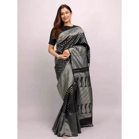 Ethnic Motifs Zari Art Silk Saree - 27486958
