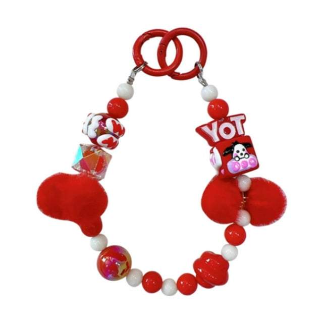 Charms para teléfono, charms para bolsos, llaveros, charms fantásticos para bolsos, monederos hechos a mano. rojo