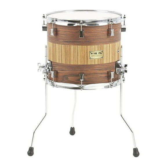 Pork Pie Maple Floor Tom Rosewood Zebra 14 x 12 in.