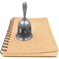 thumbnail image 5 of Campana de mano, Campana de cena de metal Campanas de boda decorativas Campana de servicio Campana de llamada Campana de Navidad,Plata, 5 of 5