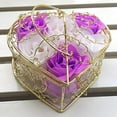 thumbnail image 3 of Artificial Roses Flowers Box Soap Flower Gift Rose Box Bouquet Festival Heart Shape Gift Box for Anniversary Valentine Mother's Day Wedding Decoration, 3 of 6