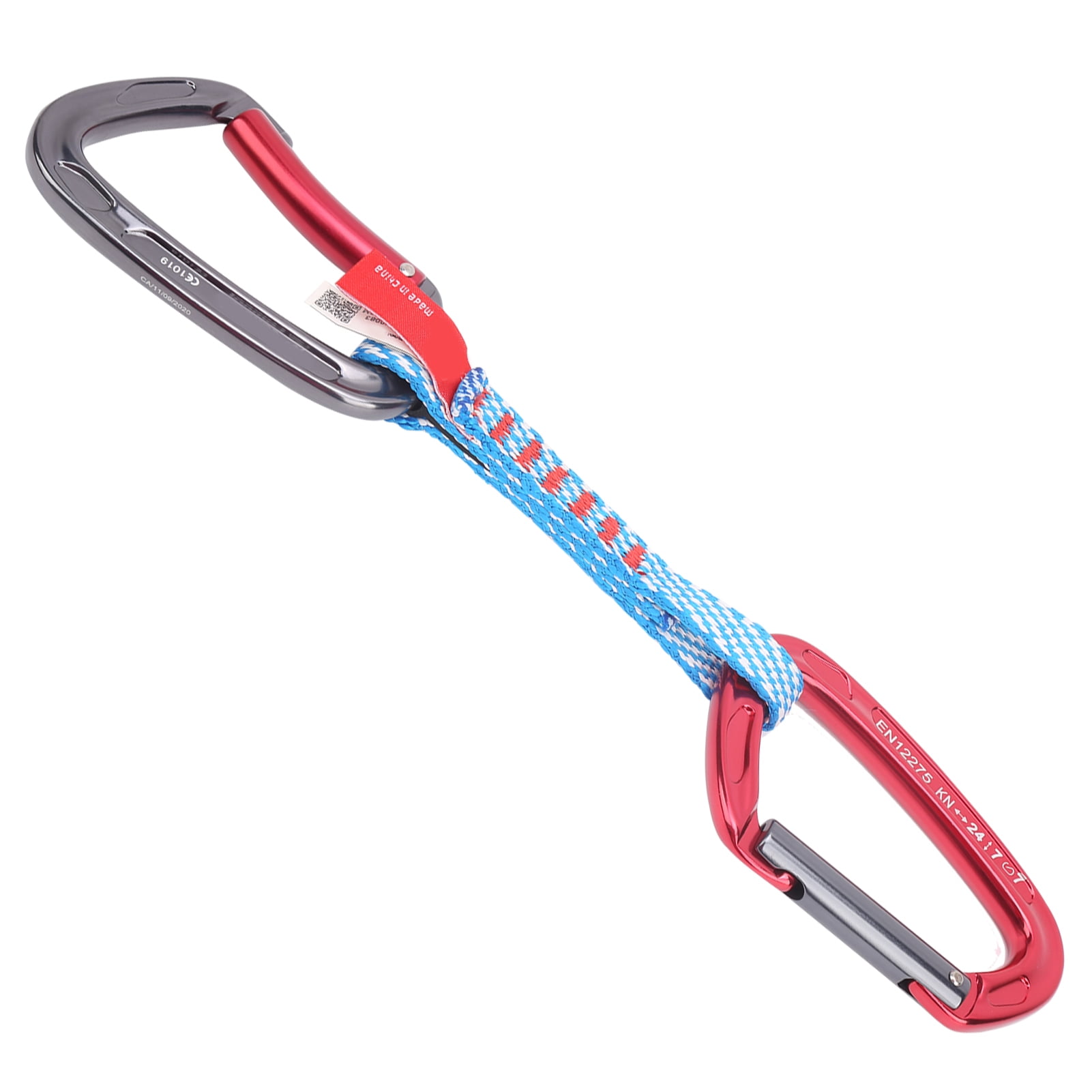 5 x 24kN Aluminum Bent Gate Carabiner for Climbing Quickdraws Ropes Slings Using 