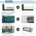 thumbnail image 4 of VINGLI Thick Upholstery Backrest Armchair 2 In 1 Foldable Convertible Sofa, Teal Blue, 4 of 18