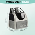 thumbnail image 2 of Uxcell Cat Backpack Carrier, Large Space Ventilated Mesh Design for Cats or Small Dogs (Gray, 14.6"x9.8"x13.4"), 2 of 7