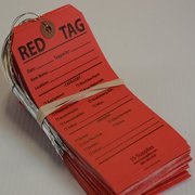5S Red Tags (Wired) 50 Pack