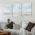 thumbnail image 2 of ONETECH Canvas Framed Wall Art Wind Farm in Winter Print Pictures Poster Paintings for Bedroom Office Living Room Large Size Artwork Modern Nature Wall Decor 12''x16''X3 Panels, 2 of 4