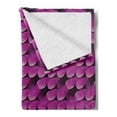 thumbnail image 2 of Abstract Soft Flannel Fleece Throw Blanket, Digital Graphic Art Rosette in Pink Beauty Gradient Swirling Japanese Ethnic, Cozy Plush for Indoor and Outdoor Use, 50" x 70", Dark Magenta, by Ambesonne, 2 of 5
