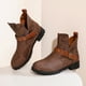 thumbnail image 5 of Botas cortas de invierno para mujer con cabeza redonda y tacones bajos y hebillas de cinturón de metal sólido Wmkox8yii shkj502, 5 of 9