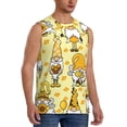 thumbnail image 2 of Fotbe Garden Honeybee Gnomes Men's Camiseta sin Mangas Estampada para Hombres, Playera Casual para Gimnasio, Entrenamiento, Playa-X-Large, 2 of 7