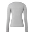 thumbnail image 3 of Vetement Femme ete 2025 Women's Casual Long Sleeve T Shirt Solid Color Slim Fit Base Top Womens Long Sleeve Layering Shirt Lightweight Workout Shirts Women Plain Loose T Shirts for Women Short XL, 3 of 5