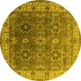 thumbnail image 1 of Ahgly Company Indoor Round Oriental Yellow Industrial Area Rugs, 7' Round, 1 of 4