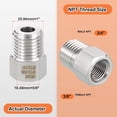 5 Pack 304 Stainless Steel Male to FeMale Adapter, 1/4