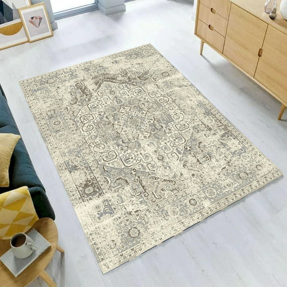 18" x 18" Heirloom Beige Patterned Rug