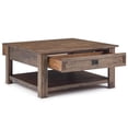 thumbnail image 2 of Table Basse Monroe en Acacia de 38 Pouces de Large avec 2 Tables d'Appoint de 22 Pouces de Large en Brun Vieilli (3 Pcs), 2 of 10