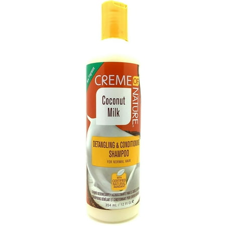 Creme of Nature Detangling & Conditioning Shampoo, Coconut Milk 12 (Best Way To Shampoo And Condition Hair)