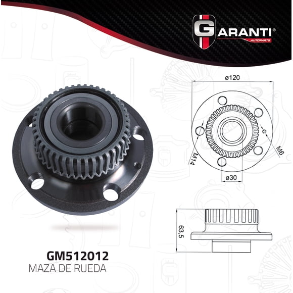Maza Rueda Garanti Para Volkswagen Beetle 1998 - 2011