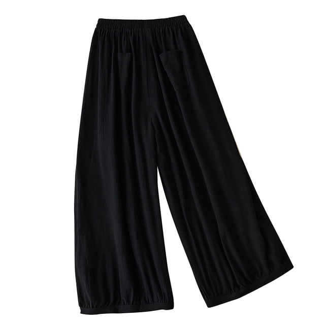 Babysbule Pantalon Ample Taille Haute pour Femmes Pantalon en Coton Été Mince Mince Ample Jambes Larges