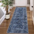 thumbnail image 2 of Garvee 2'x6' Runner Rug Vintage Geometric Rug Washable Non-Slip Bedroom Rugs for Kitchen Hallway, Blue, 2 of 6