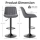 thumbnail image 2 of Juego de 2 Bancos de Bar Youhauchair Ajustables Giratorios Gris, 2 of 8