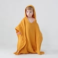 thumbnail image 6 of Hjtefg Hooded Baby Poncho - Absorbent Muslin Bath Towel with Cape Sleeves, Quick-Dry Swim Cover-Up for Toddler Beach & Pool,Color: Yellow Size: One Size, 6 of 6