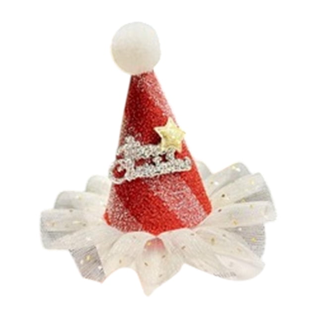 Pinza para el pelo navideña, decoración navideña, pinza para el pelo para fiestas temáticas, festivales, disfraces Rojo