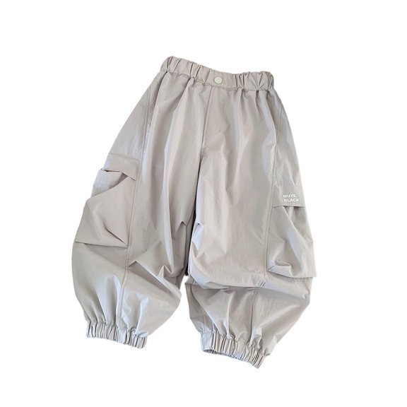 Cargo Pants Baggy High Elastic Waisted with Pocket Loose Fit Active Pants Casual Size 3-4 Years Clothes