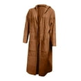 thumbnail image 5 of DDAPJ pyju Women Hooded Open Front Cardigan Sweaters, Fall Winter Casual Long Sleeve Cable Knit Long Cardigans Solid Color Soft Cozy Chunky Outwear Coats with Pockets, 5 of 7