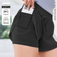 thumbnail image 3 of Women's 2 in 1 Running Shorts - Lightweight Athletic Workout Gym Yoga Shorts Liner with Phone Pockets, 3 of 7