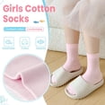 thumbnail image 2 of Girls Socks Little Kids Crew Socks Cotton Cute Youth Dress Socks 6 Pairs, 2 of 6