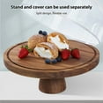 thumbnail image 5 of Bxaolu 12IN Wood Cake Stand with Dome Lid, Cake Stand with Acrylic Dome- Dessert&nbsp;Plate with Cover for Baking Gifts/Birthday Kitchen/Party/Weddings, 5 of 9