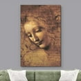 thumbnail image 2 of wall26 Canvas Print Wall Art Head of a Woman by Leonardo da Vinci Historic Cultural Illustrations Realism Traditional Scenic Expressive for Living Room, Bedroom, Office - 12"x18", 2 of 5