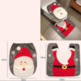 thumbnail image 3 of Juego de 2 fundas para asiento de inodoro de Navidad, diseño de Papá Noel, muñeco de nieve y alce, para decoración del hogar, Papá Noel, 3 of 5