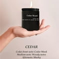 thumbnail image 2 of Bougie Parfumée - 7oz, 45h de Combustion, Parfum Cèdre, Pot Noir, Soja, Réutilisable, Cadeaux pour Hommes et Femmes, 2 of 8