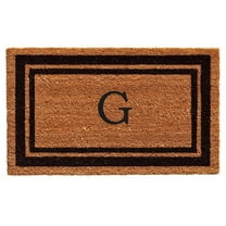 Calloway Mills Black Border 18" x 30" Monogram Outdoor Doormat (Letter G)