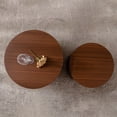 thumbnail image 4 of Noble House Nathan 2-Piece Round Nesting Coffee Table Set, Modern Wooden Industrial Side Tables, Walnut, Set of 2, 4 of 8