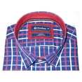 thumbnail image 7 of Men Oscar Banks Turkey Shirt All Egyptian Cotton Wrinkle less 5844-08 navy red, 7 of 7