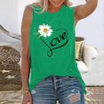 thumbnail image 2 of Camisetas sin mangas para mujer, chaleco fino de verano con estampado de margaritas y girasoles, chaleco sin mangas de manga corta, Jersey holgado informal, camisetas tipo túnica Fridja  qr1812, 2 of 6