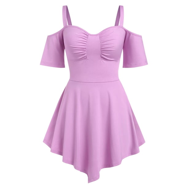 Talla grande hombro frío roto irregular camiseta Rosegal Camisetas tallas grandes