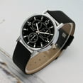 thumbnail image 2 of Jewelry VerPetridure Three Eye Watches Quartz Men's Watch Blue Glass Belt Watch Men, 2 of 6