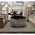 thumbnail image 2 of Gallerie Decor Bali Breeze Round Transitional Wood Coffee Table in Silver, 2 of 4